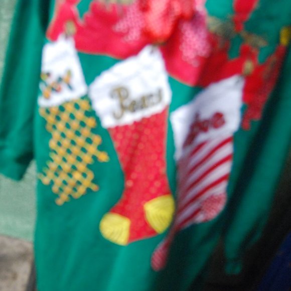 JOY-Peace-Love, Holiday Sweat-Shirt Dress / Lounger, S/M - Picture 1 of 3